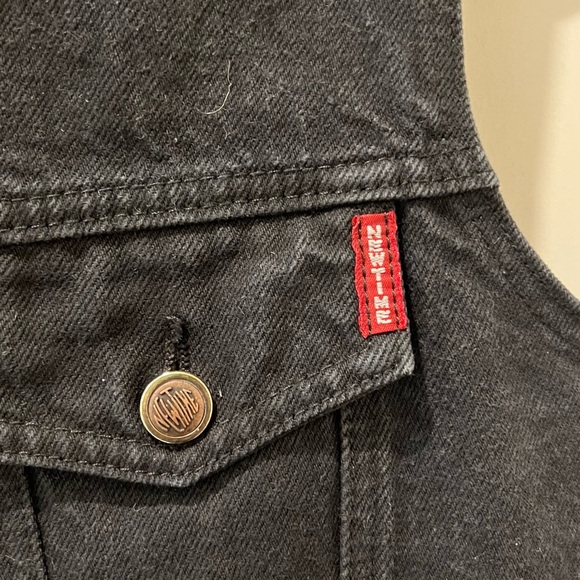 Vintage black denim vest - Picture 2 of 3